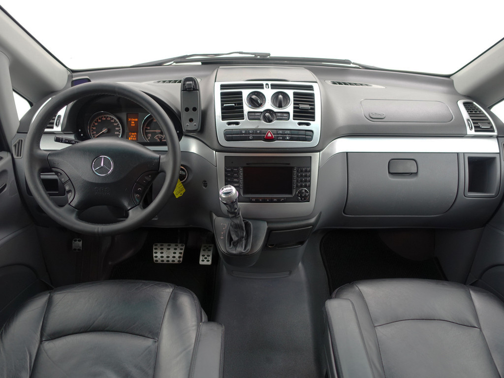 
Mercedes-Benz Vito 120 V6 CDI 320 Lang Orgineel Brabus Aut- Dubbele Cabine, 5/6 Pers, Leder, Cruise, Clima, Sidebars, Gestoffeerd vol									