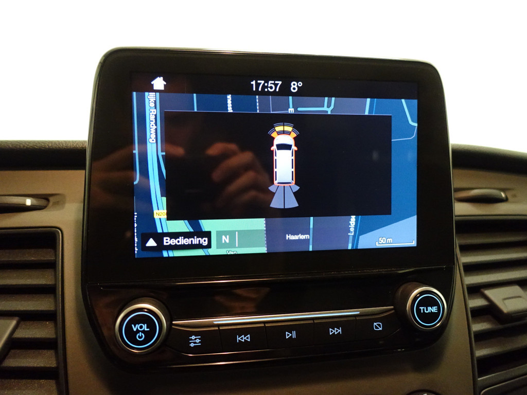 
Ford Transit Custom 320 2.0 TDCI Euro 6 Sportline- 3 Pers, Carplay, Navi, Park Assist, Cruise, Clima, Grijs Kenteken vol									