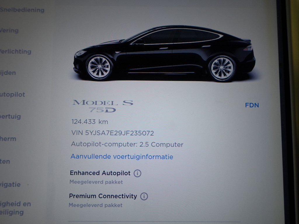 
Tesla Model S 75D Performance Pack Panodak, Enhanced Autopilot, Premium Connectivity, Autopilot 2.5, Luchtvering vol									