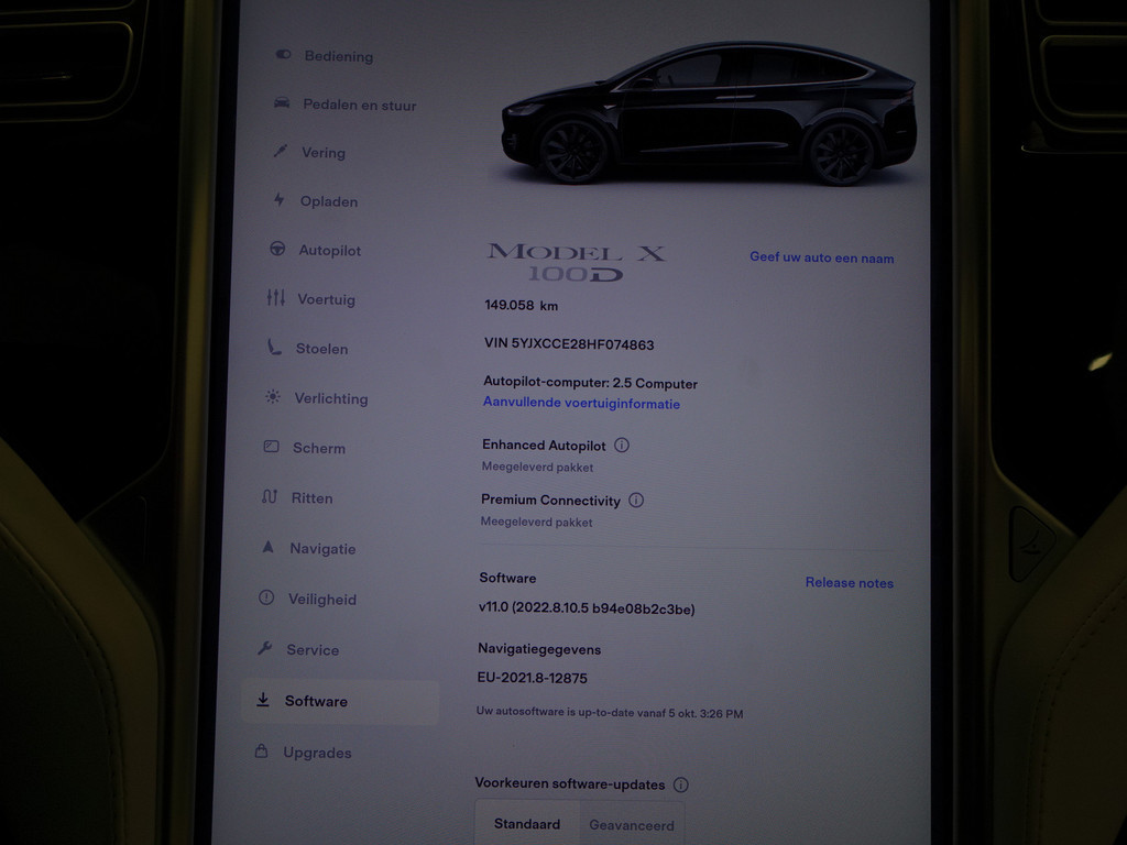 
Tesla Model X 100D Performance 6 Pers Aut- Autopilot 2.5, Luchtvering, Stuurverwarming, Premium connectivity, Alcantara Pakket vol									