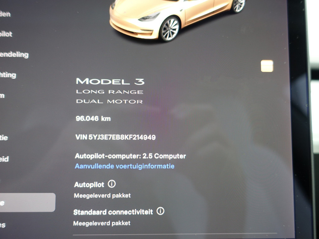 
Tesla Model 3 Long Range 75KWH- Panoramadak, Autopilot, Connectiviteit, Wit Leder, Stoelverwarming vol									