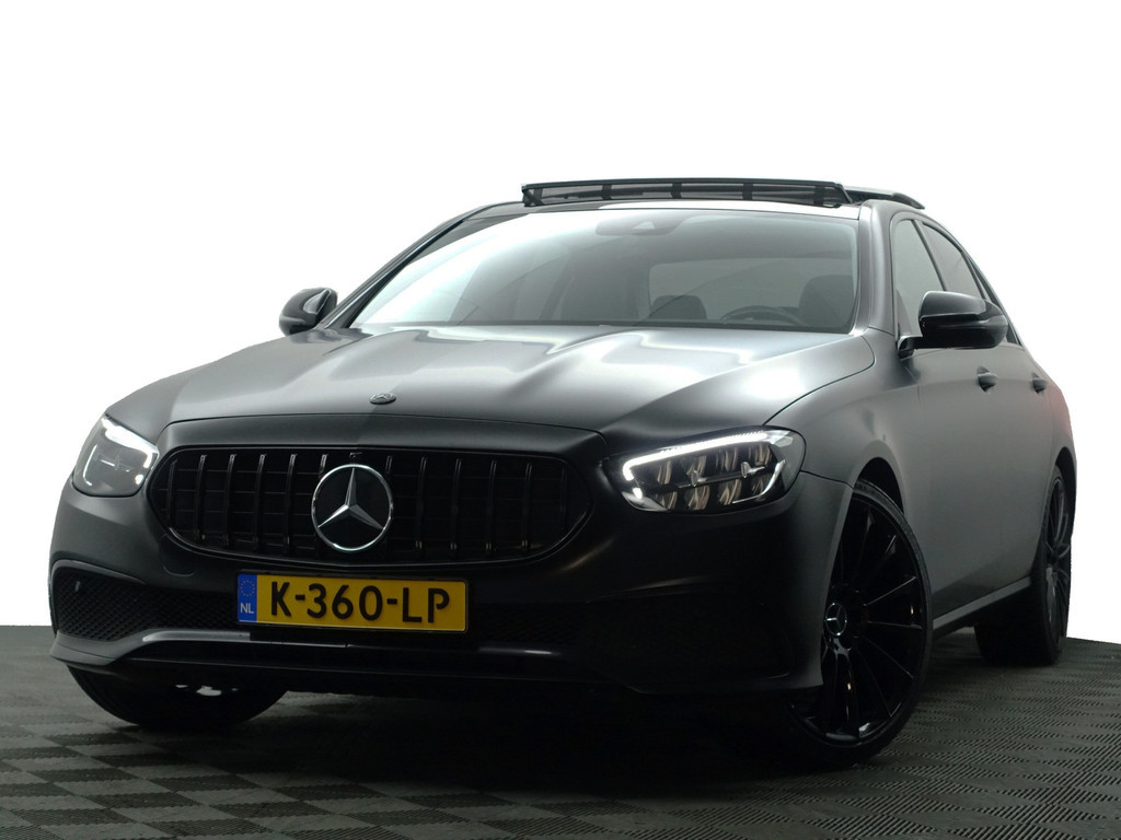 
Mercedes-Benz E-Klasse 200 d AMG Night Edition Aut- Magno Mat zwart, Panoramadak, Sfeerverlichting, Sport Leder Interieur vol									