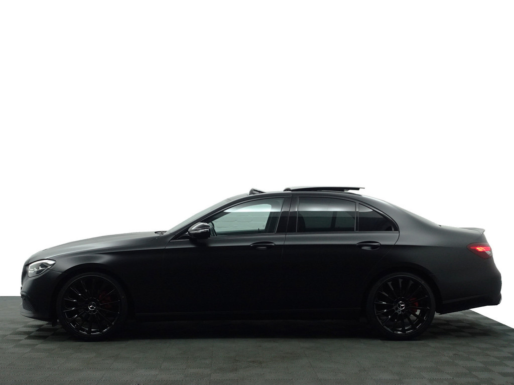 
Mercedes-Benz E-Klasse 200 d AMG Night Edition Aut- Magno Mat zwart, Panoramadak, Sfeerverlichting, Sport Leder Interieur vol									