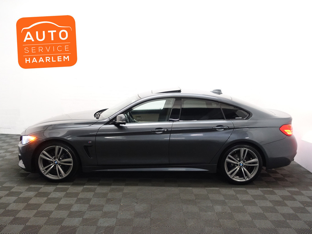 
BMW 4 Serie Gran Coupé 420i M Performance Aut- Harman Kardon, Head Up, Schuifdak, Memory, 360 Camera, Sfeerverlichting vol									