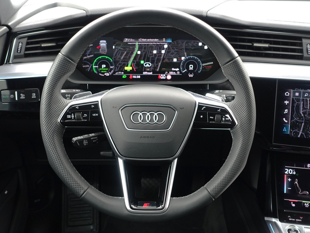 
Audi e-tron Sportback 55 quattro S Competition 95 kWh Aut- Design Leder, Bang Olufsen, Panodak, Memory Seats, Sfeerverlichting, Ada Cruise vol									
