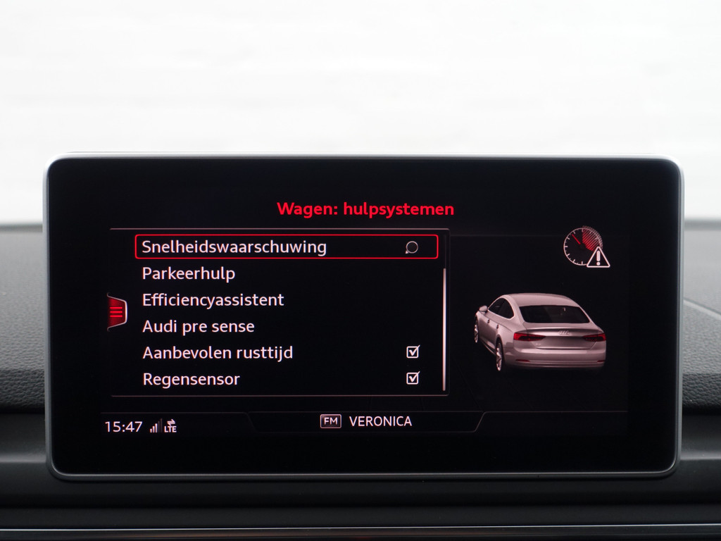 
Audi A5 Sportback 40 TFSI 191pk S Line Design Aut- Panoramadak, Sfeerverlichting, Stuur/Stoelverwarming, Dynamic select, Virtual Cockpit vol									