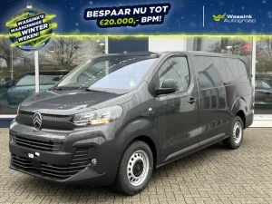 Citroën Jumpy GB 2.0 BlueHDi 180pk L3 Automaat 3-zits | BPM Vrij | Trekhaak | Houten afwerking laadruimte | Navigatie | Climate control | Cruise control | Camera